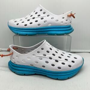 Kane Shoes Womens 8 Revive White Blue Speckle Recovery Shoes Slip On Performance